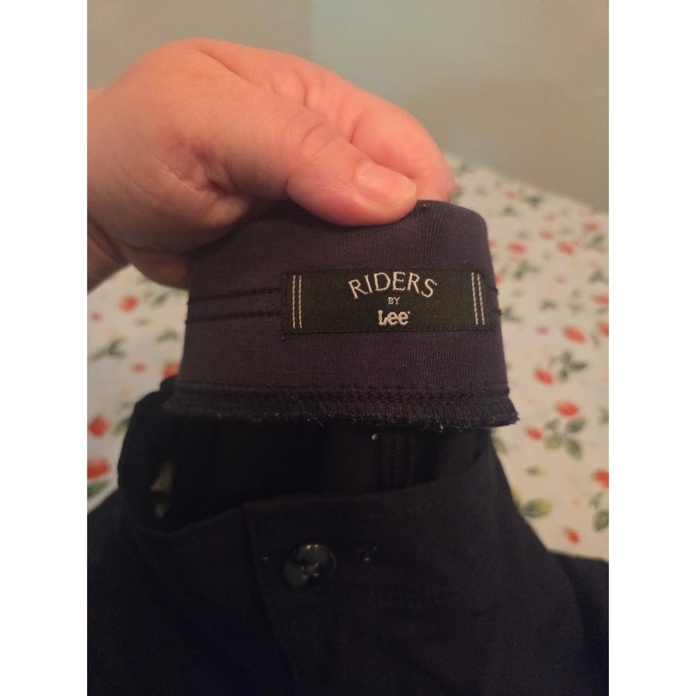 Lot of 3 Riders by Lee Women Capri Cargo Pants Size 14M Black Purple Stretch - Picture 5 of 11